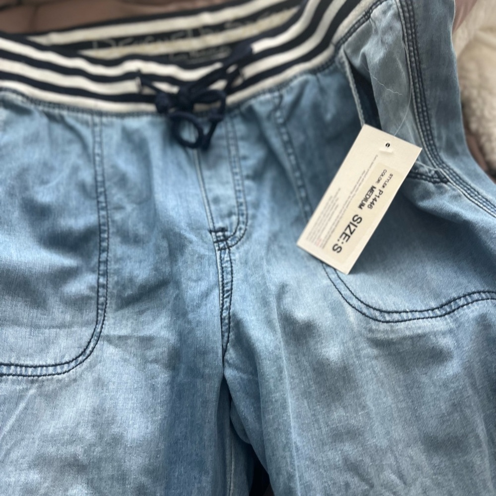 Brand, new tensile, jeans, Pelóns elastic waist design by special A